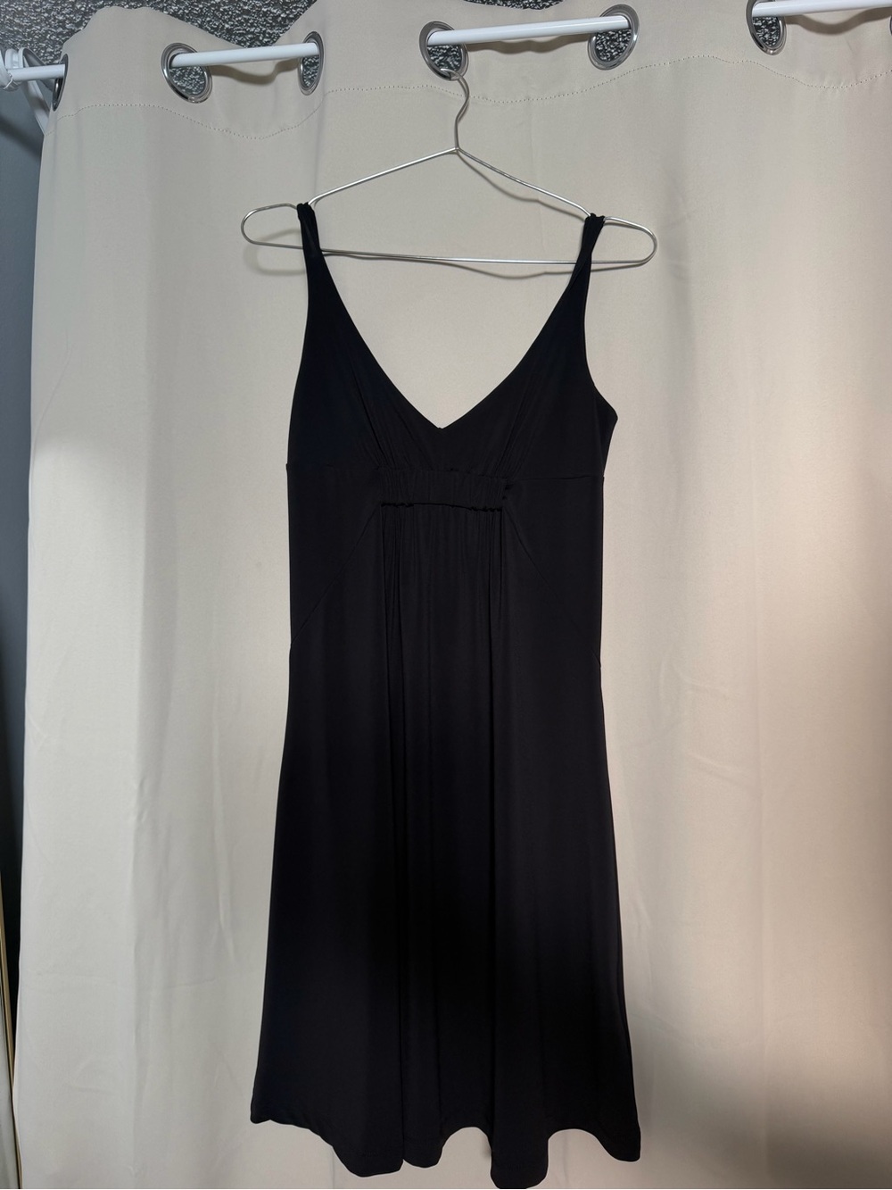 CAbi Black V-Neck Sleeveless Mini Dress